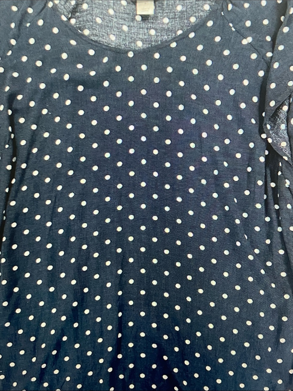 CJ Banks Navy and White Polka Dot Sleeveless Top